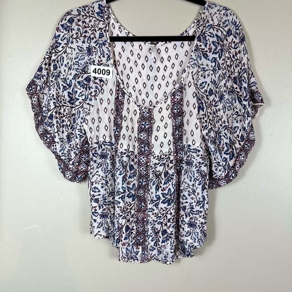 Free people xsmall boho blouse  back high low excellent used condition - Picture 1 of 7